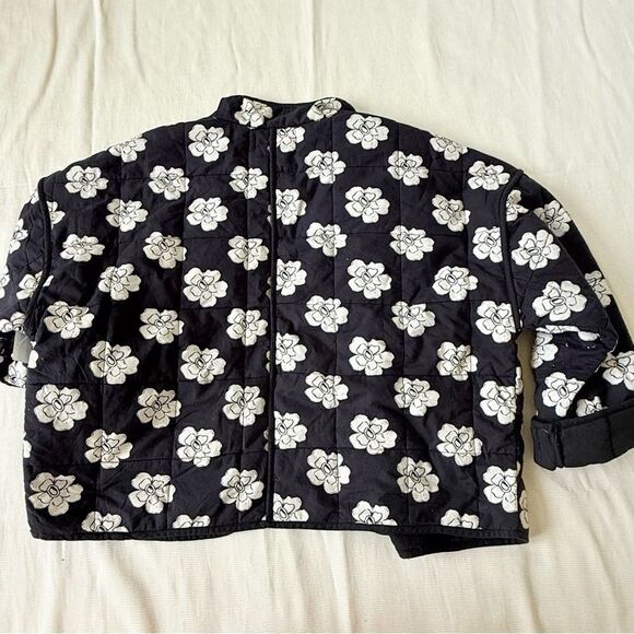 Free People Womens Jacket Chloe Floral Print Boho Quilted Slouchy Fashion L - Picture 7 of 7